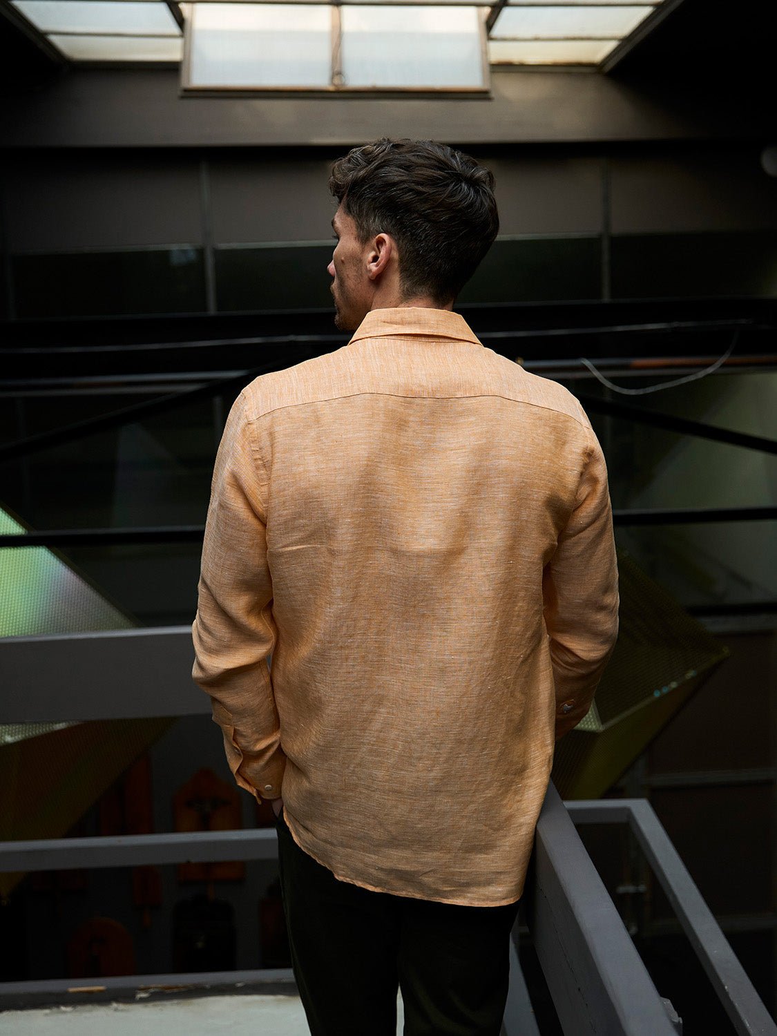 Tailor-made Linen Shirt Verzasca Orange