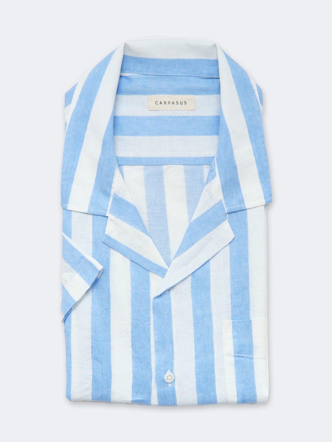 Linen Shirt Short Orto Blue